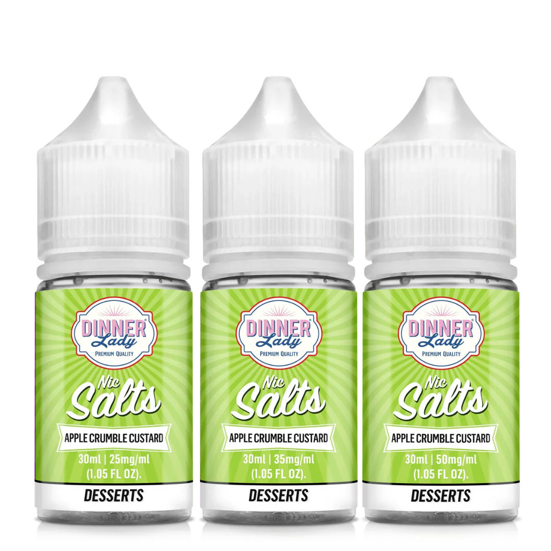 Dinner Lady Nic Salt Apple Crumble Custard Vape Juice 30ml (Sale)