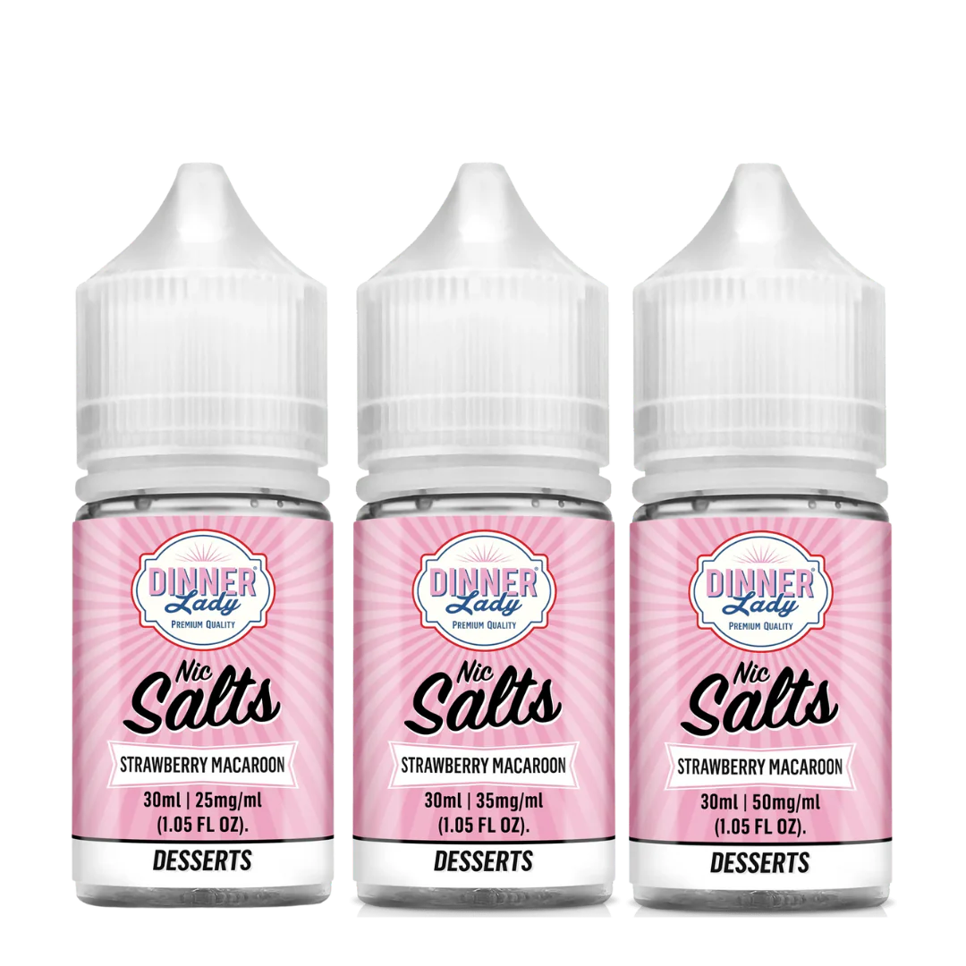 Dinner Lady Nic Salt Strawberry Macaroon 30ml (Sale)