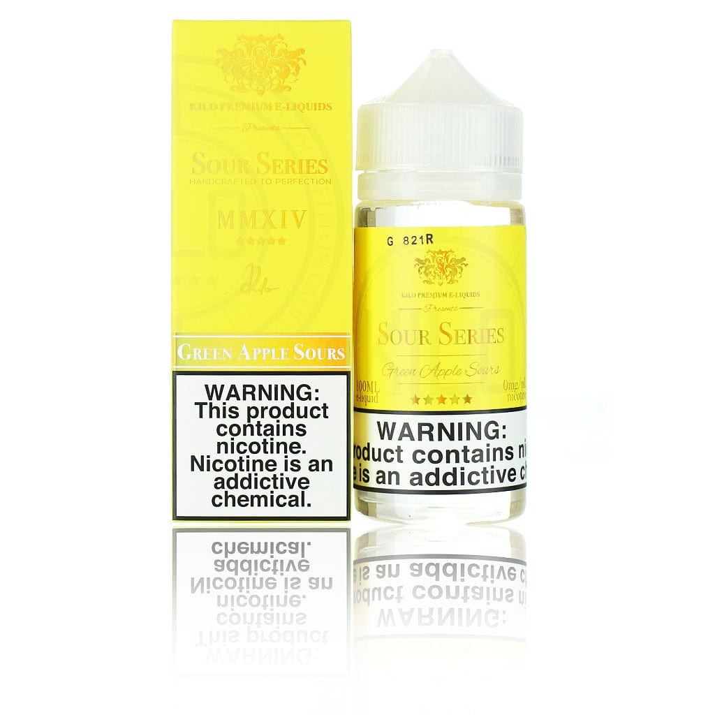 Kilo Sour Series (Bazooka Sour Straws) Green Apple Sours 100ml Vape Juice