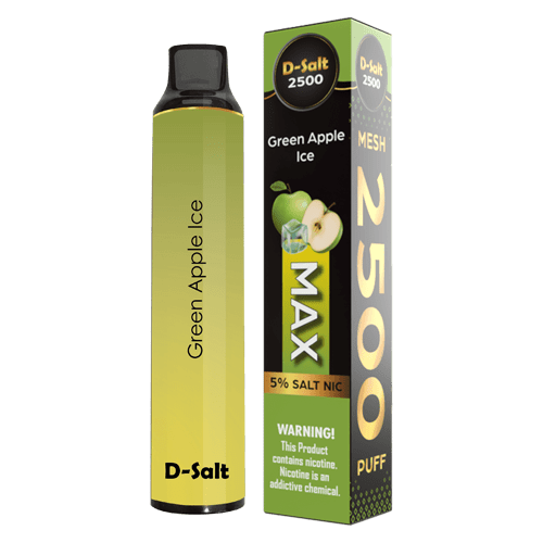 D-Salt Disposable Vape Green Apple Ice D-Salt 2500 Puff Disposable Vape