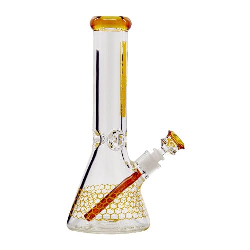 Diamond Glass Alternatives Diamond Glass 12" Dalmont Beaker Bong w/ Hive Accents (9mm Thick)