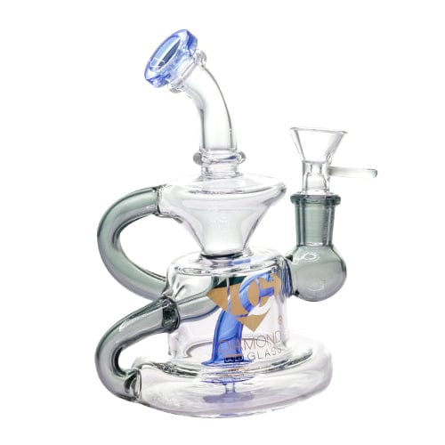 Diamond Glass Alternatives Diamond Glass Mini 6" Klein Recycler Dab Rig/Bong
