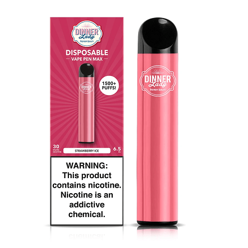 Dinner Lady Disposable Vape Strawberry Ice 30mg Dinner Lady Vape Max Disposable Vape