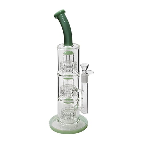 Eightvape Alternatives 14" Glass Bong w/ Triple Matrix Perc