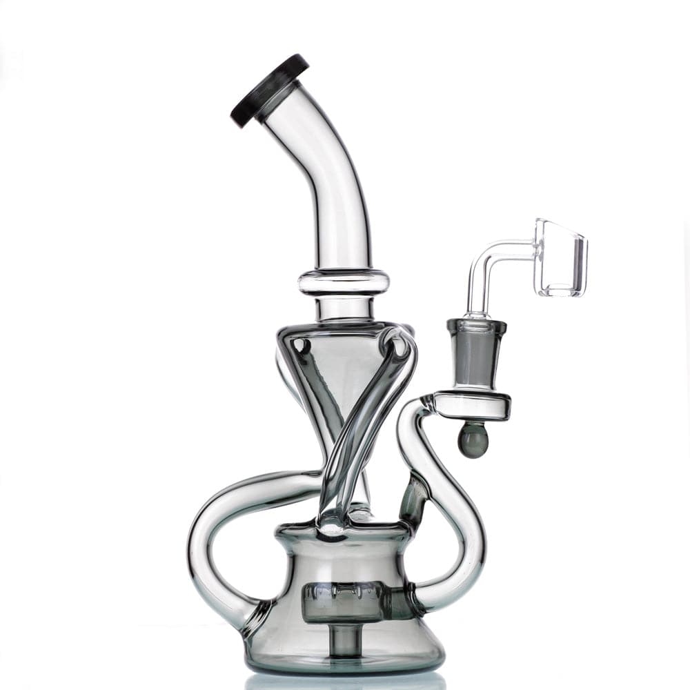 Eightvape Alternatives 9" Glass Recycler w/ Slitted Disc Perc
