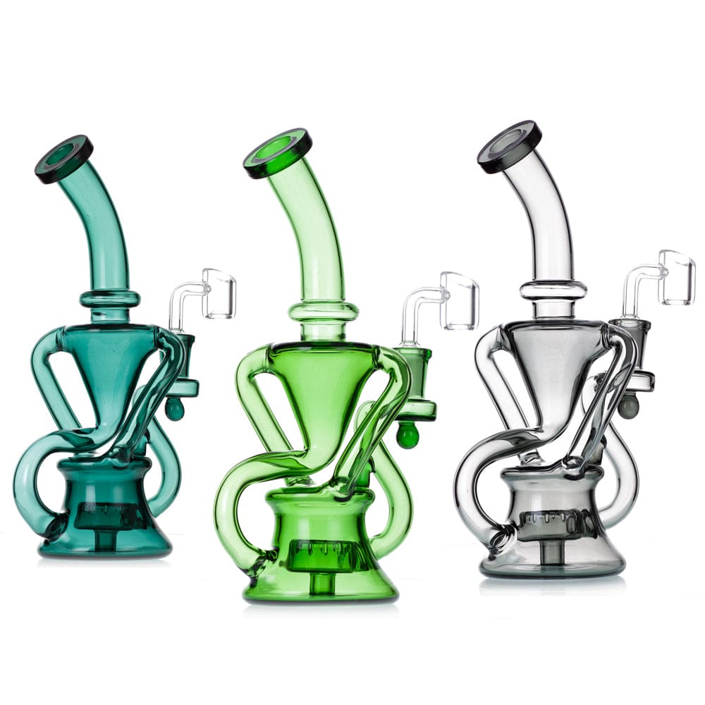 Eightvape Alternatives 9" Glass Recycler w/ Slitted Disc Perc