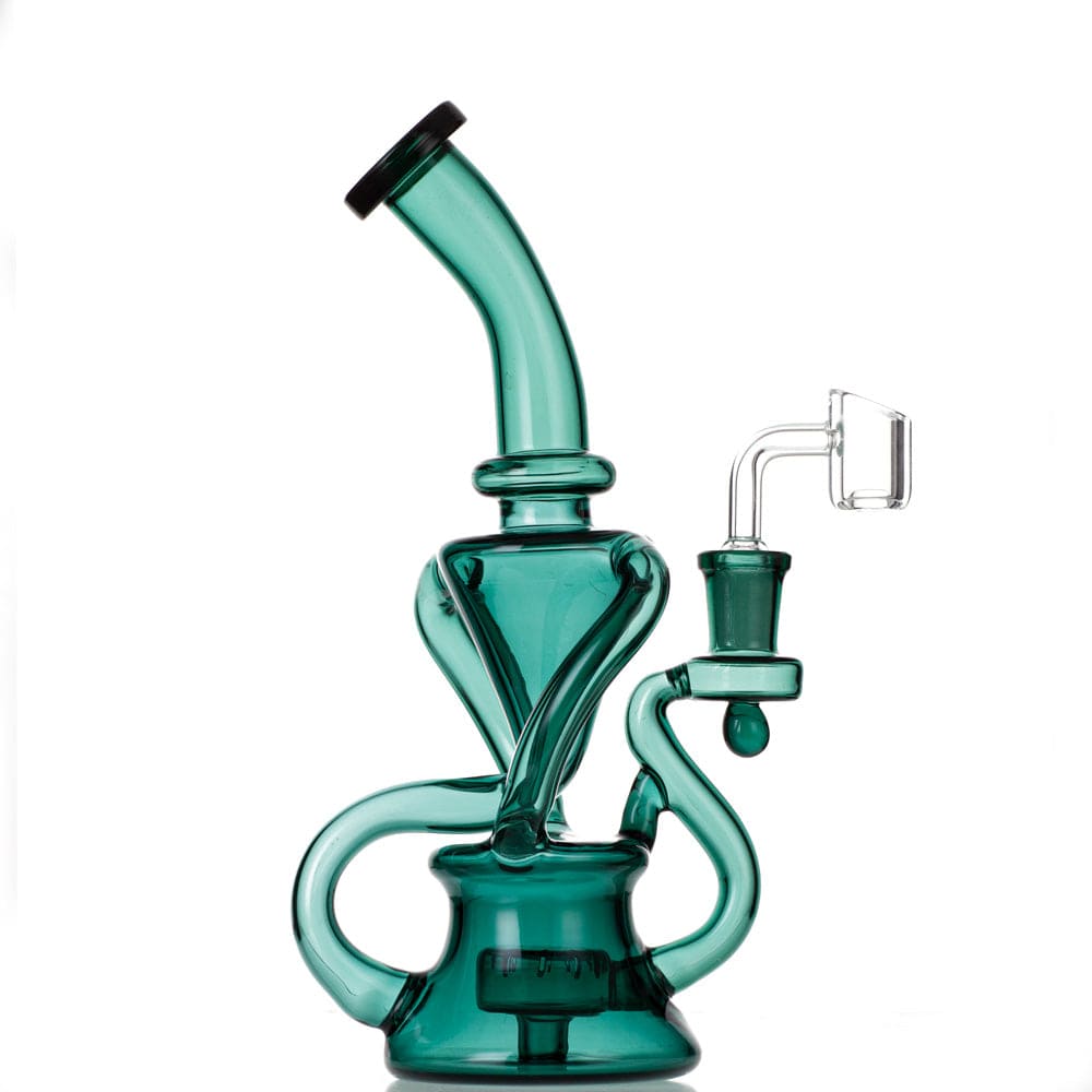Eightvape Alternatives 9" Glass Recycler w/ Slitted Disc Perc