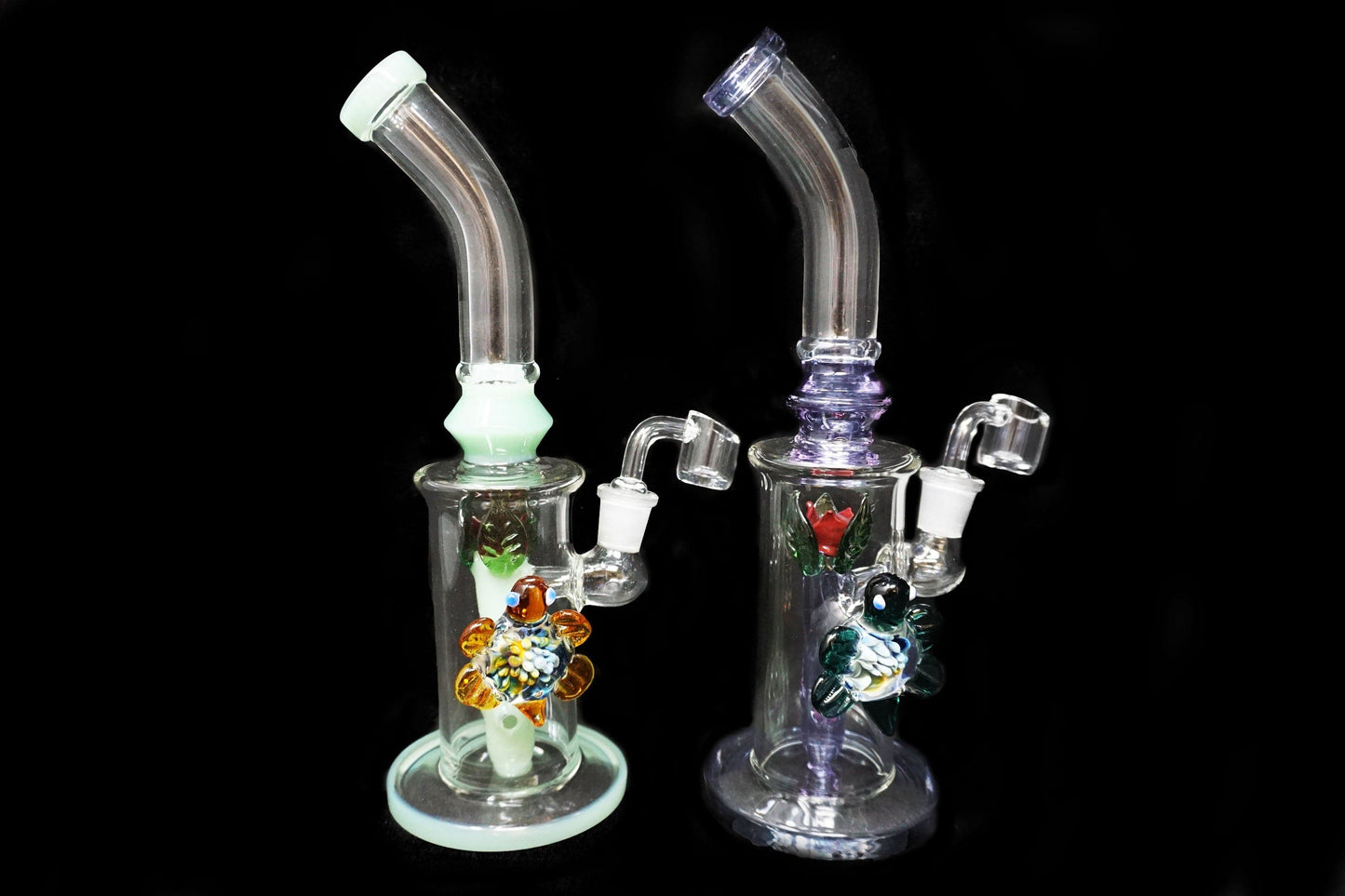 Himalayan Creation Alternatives 10" Handmade Glass Dab Rig w/ Sea Turtle Accents