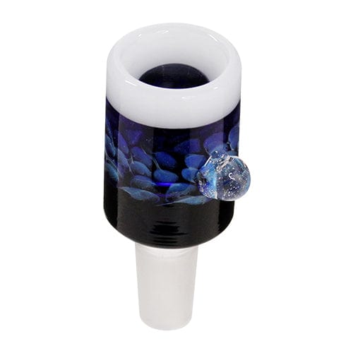 Himalayan Creation Alternatives Handmade 14mm Glass Bowl Piece w/ Color Blocking & Inlay