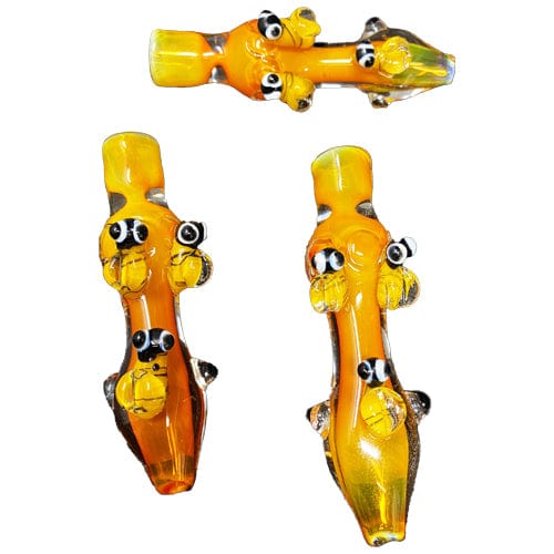Himalayan Creation Alternatives Handmade Glass Chillum w/ Bumble Bee Accents