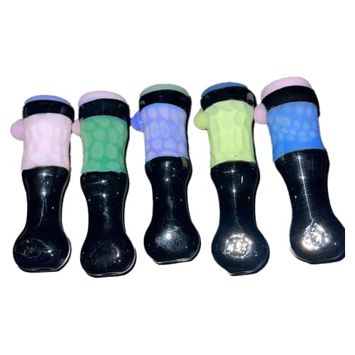 Himalayan Creation Alternatives Handmade Glass Chillum w/ Color Inlay