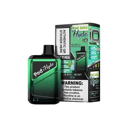 Hyde Disposable Vape Jewel Mint Ice Hyde x Pod Juice IQ Recharge Disposable Vape (5%, 5000 Puffs)
