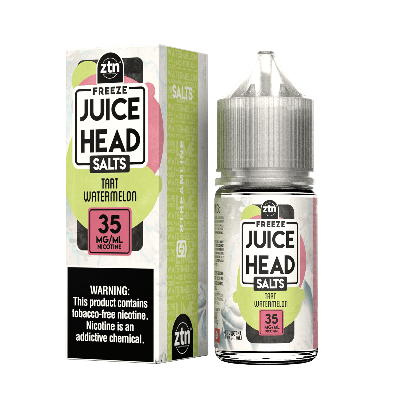 Juice Head Juice 35MG Tart Watermelon Freeze 30ml ZTN Nic Salt Vape Juice - Juice Head