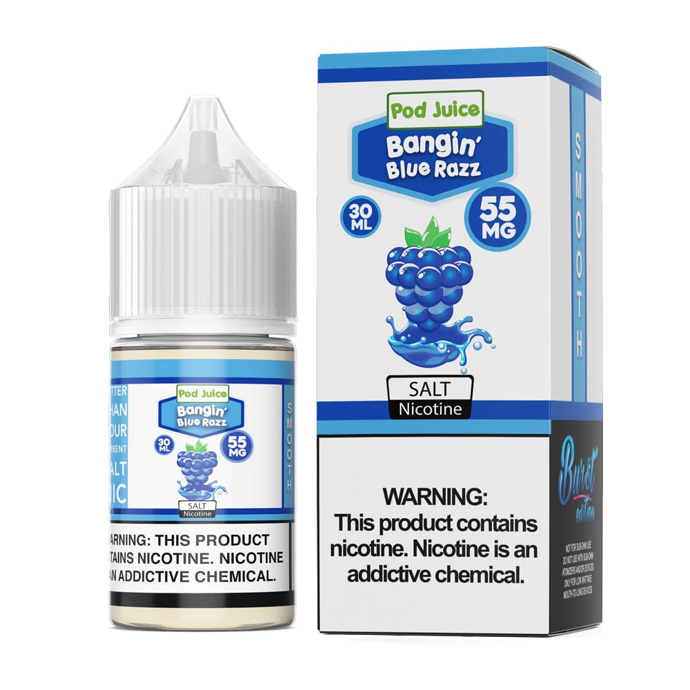Pod Juice Juice Pod Juice Bangin Blue Razz 30ml Nic Salt Vape Juice