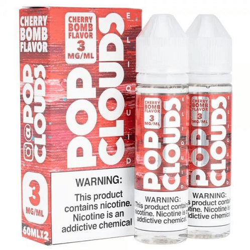 Pop Clouds Juice 3MG Cherry 2x 60ml Vape Juice - Pop Clouds