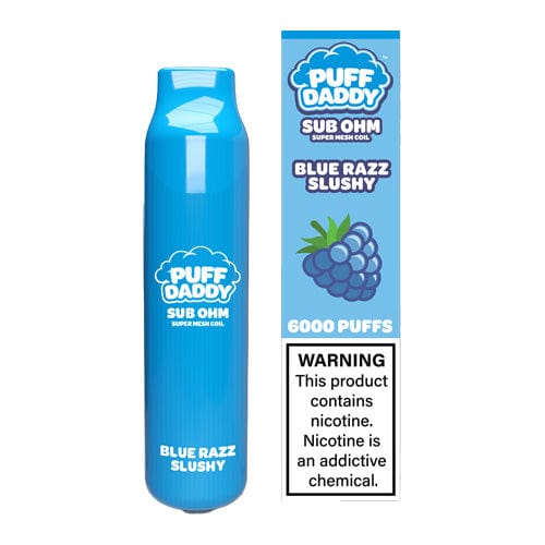 Puff Daddy Disposable Vape Blue Razz Slushy Puff Daddy Sub-Ohm Disposable Vape (5%, 6000 Puffs)