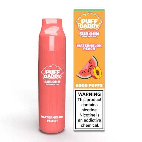 Puff Daddy Disposable Vape Watermelon Peach Puff Daddy Sub-Ohm Disposable Vape (5%, 6000 Puffs)