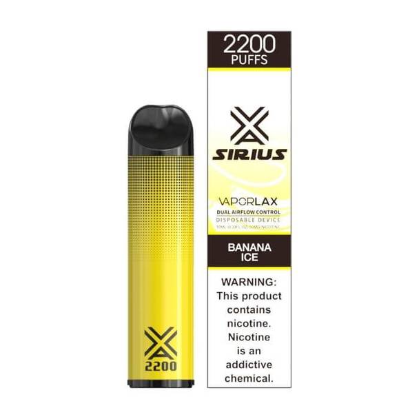 Vaporlax Disposable Vape Banana Ice Vaporlax Sirius Disposable Vape