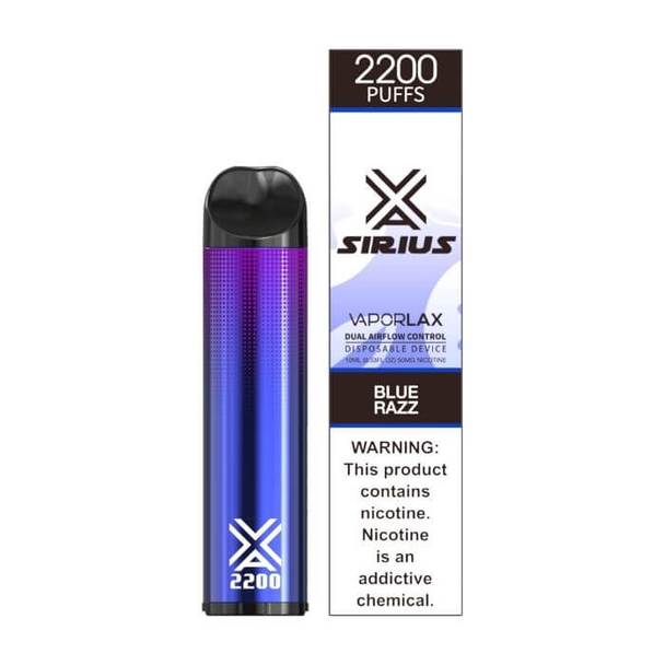 Vaporlax Disposable Vape Blue Razz Vaporlax Sirius Disposable Vape