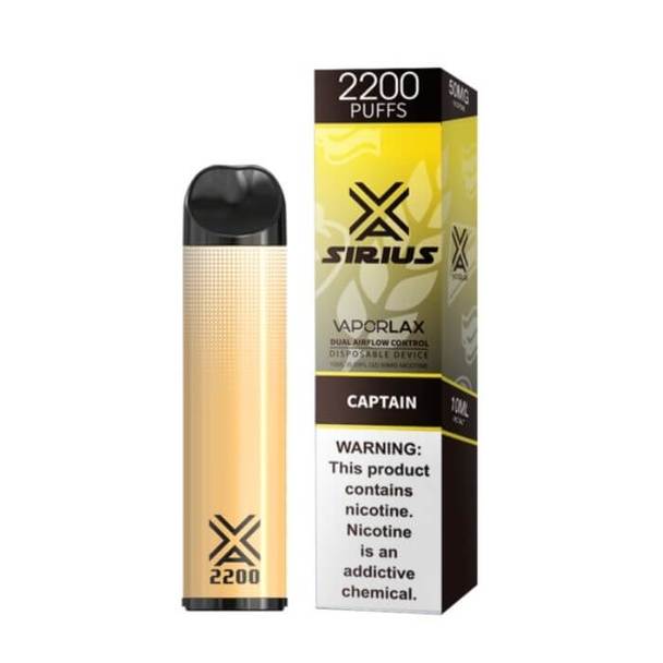 Vaporlax Disposable Vape Captain Vaporlax Sirius Disposable Vape