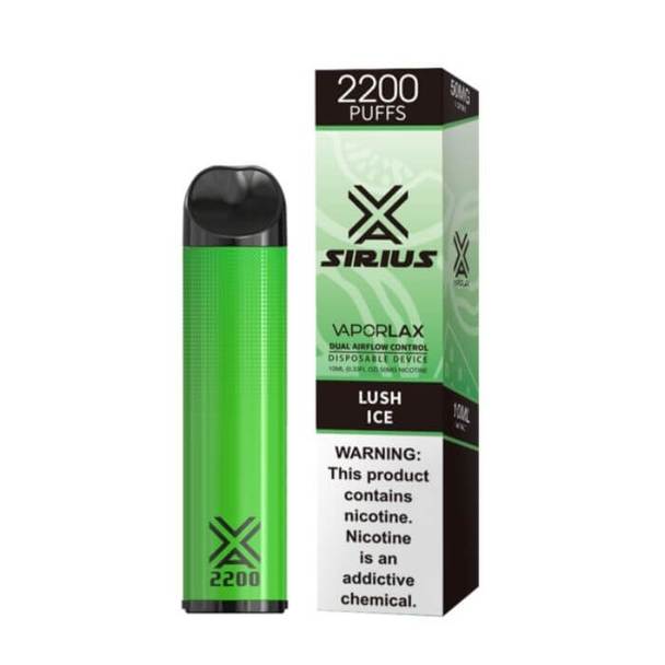 Vaporlax Disposable Vape Lush Ice Vaporlax Sirius Disposable Vape