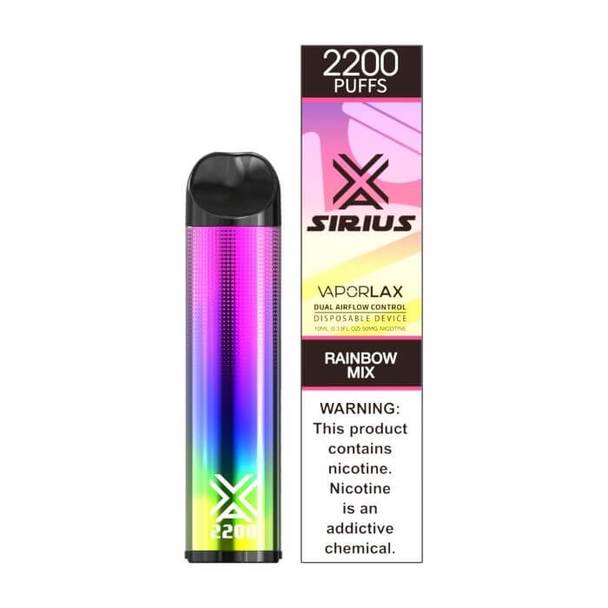 Vaporlax Disposable Vape Rainbow Mix Vaporlax Sirius Disposable Vape