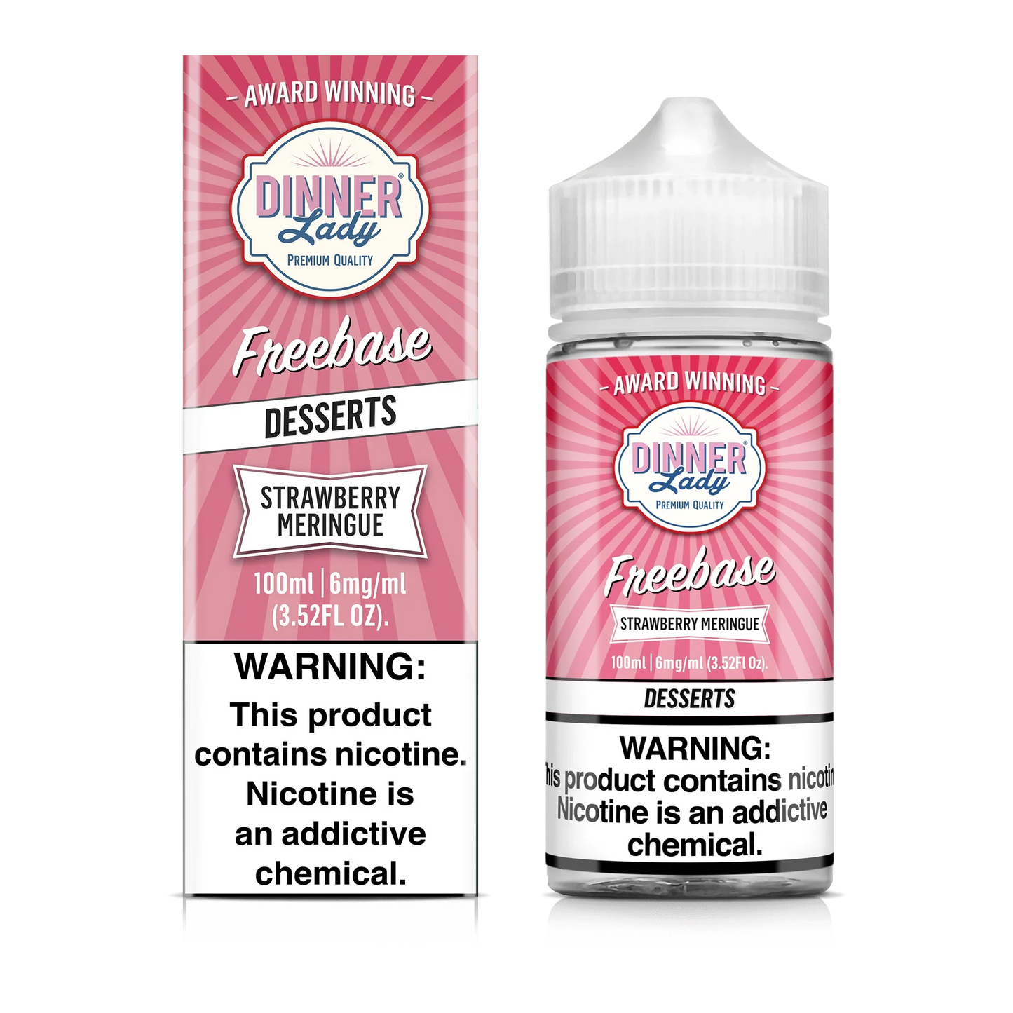 Dinner Lady Strawberry Meringue 100ml (Sale)