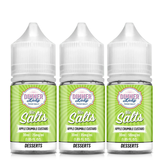 Dinner Lady Nic Salt Apple Crumble Custard Vape Juice 30ml (Sale)