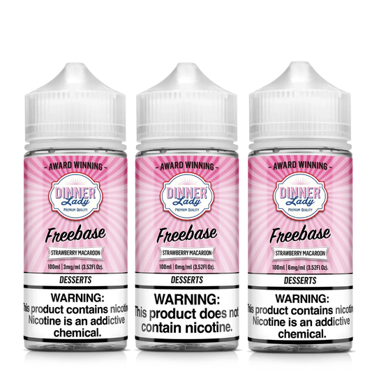 Dinner Lady Strawberry Macaroon Vape Juice 100ml (Sale)