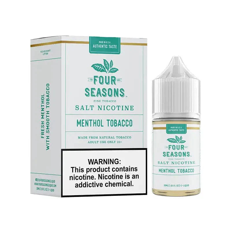 Four Seasons E-Liquids Menthol Tobacco 30ml Nic Salt Vape Juice