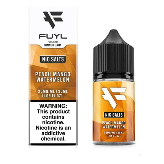 Dinner Lady FUYL Nic Salt Vape Juice Peach Mango Watermelon 30ml (Sale)