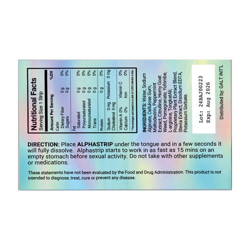 Alpha Strip Sexual Enhancement Alpha Strip Male Enhancements (Blue & Red)