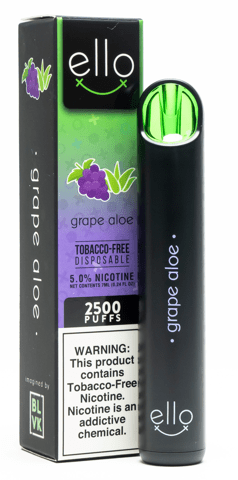 BLVK Unicorn Disposable Vape Grape Aloe BLVK ello TF Disposable