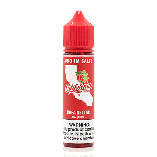 California Grown E-Liquids Juice California Grown Sub-Ohm Salts Napa Nectar 60ml Vape Juice