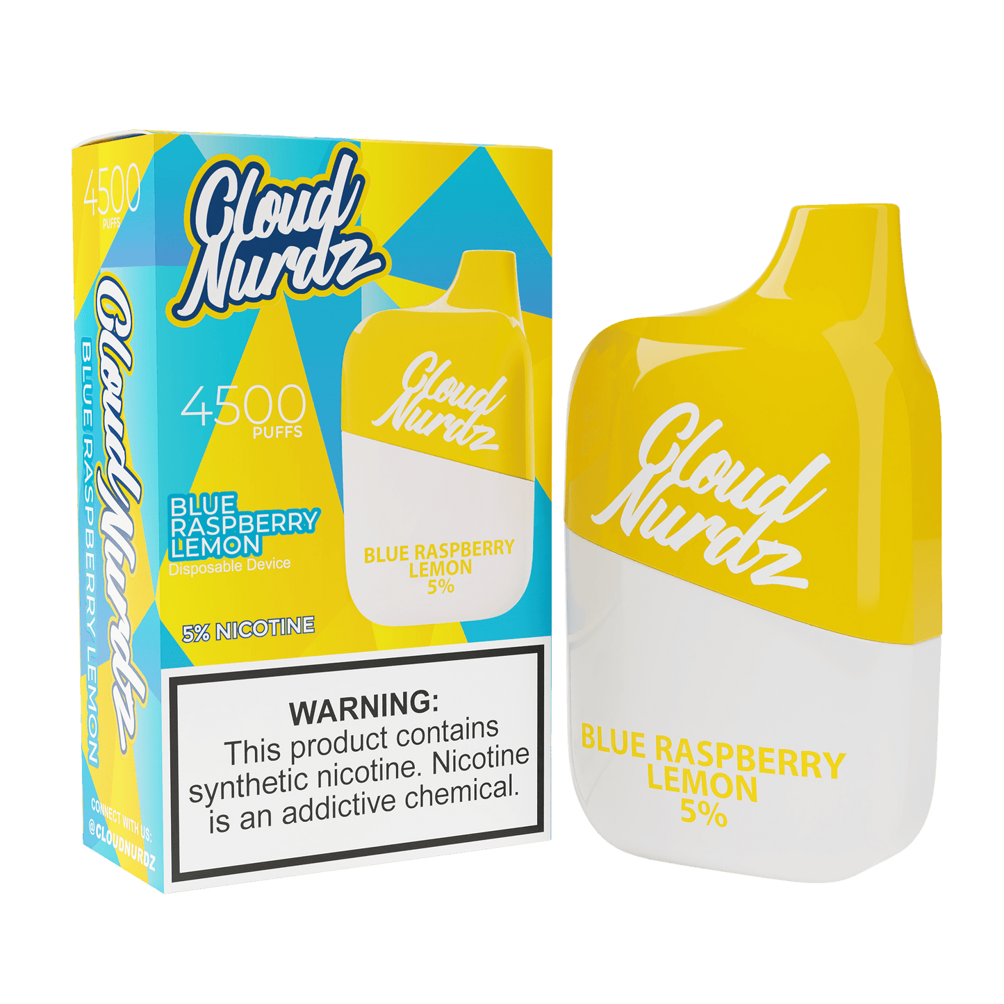 Cloud Nurdz Disposable Vape Blue Raspberry Lemon Cloud Nurdz 4500 Disposable Vape (5%, 4500 Puffs)