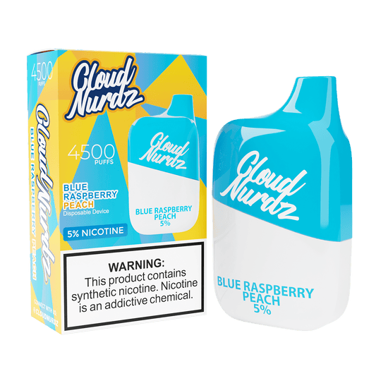 Cloud Nurdz Disposable Vape Blue Raspberry Peach Cloud Nurdz 4500 Disposable Vape (0%, 4500 Puffs)