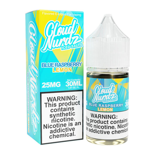 Cloud Nurdz Juice Cloud Nurdz Blue Raspberry Lemon Iced 30ml Nic Salt Vape Juice