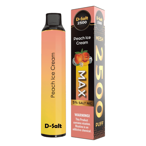 D-Salt Disposable Vape Peach Ice Cream D-Salt 2500 Puff Disposable Vape