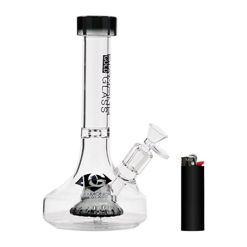 Diamond Glass Alternatives 9" Diamond Glass UFO Perc Glass Bong