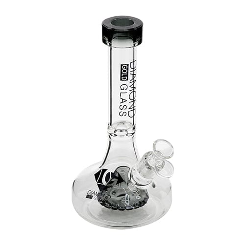 Diamond Glass Alternatives Black 9" Diamond Glass UFO Perc Glass Bong