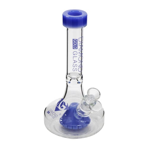 Diamond Glass Alternatives Blue 9" Diamond Glass UFO Perc Glass Bong