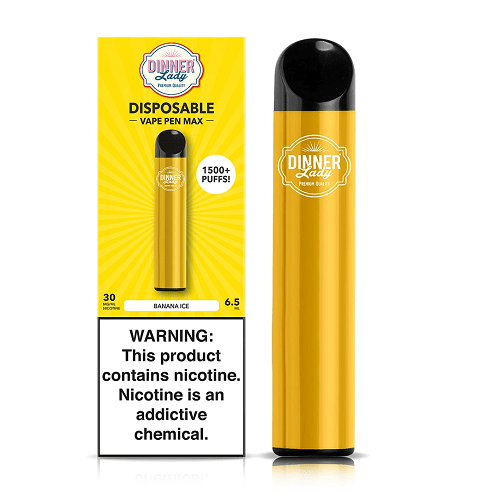Dinner Lady Disposable Vape Banana Ice 30mg Dinner Lady Vape Max Disposable Vape