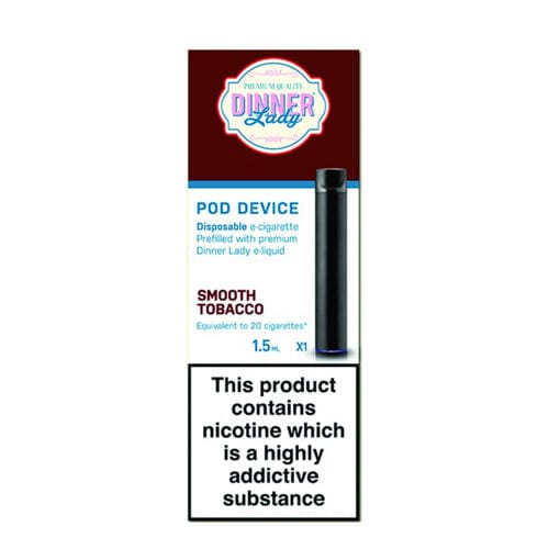 Dinner Lady Disposable Vape Smooth Tobacco 20MG Dinner Lady Disposable Vape