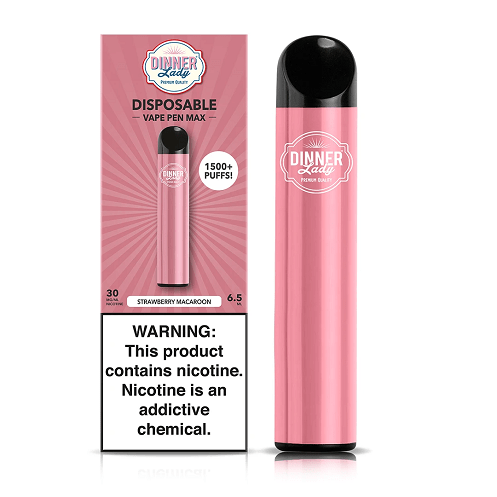 Dinner Lady Disposable Vape Strawberry Macaroon 30mg Dinner Lady Vape Max Disposable Vape