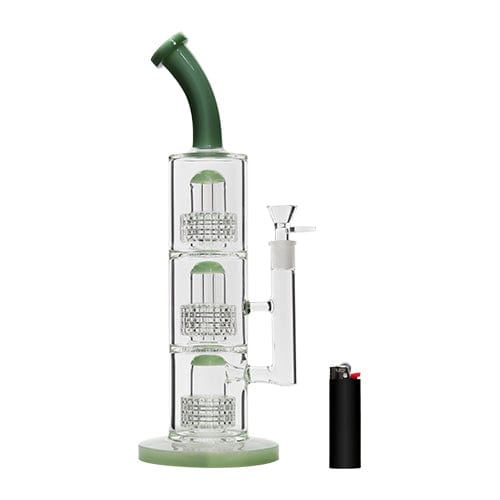 Eightvape Alternatives 14" Glass Bong w/ Triple Matrix Perc