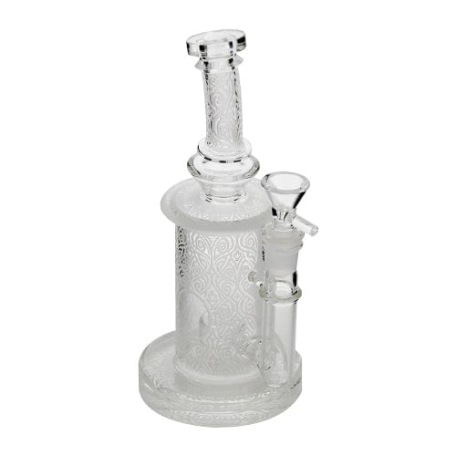 Eightvape Alternatives 8" Glass Bong w/ Sandblasted Accents