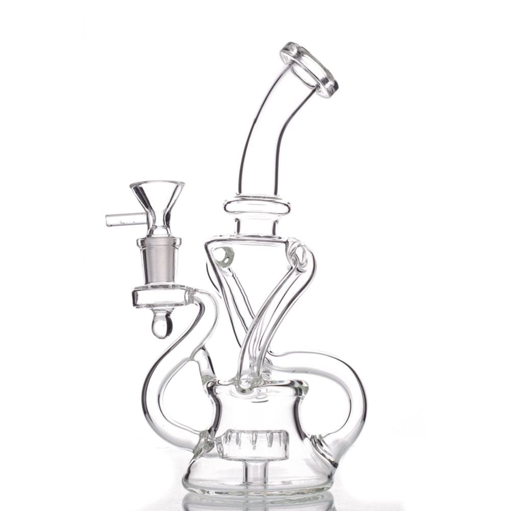 Eightvape Alternatives 9" Glass Recycler w/ Slitted Disc Perc