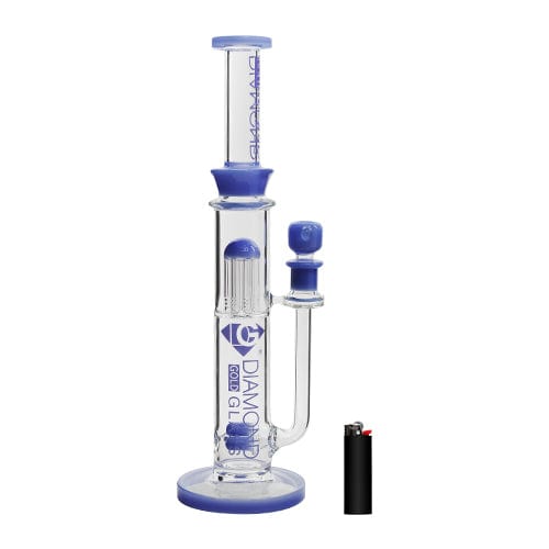 Eightvape Alternatives Diamond Glass "Gold" Triple StemLine to 8-Arm Tree-Perc Glass Bong