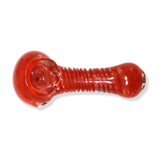 Eightvape Alternatives Full-Colored Glass Hand Pipe w/ Striped Inlay Accent