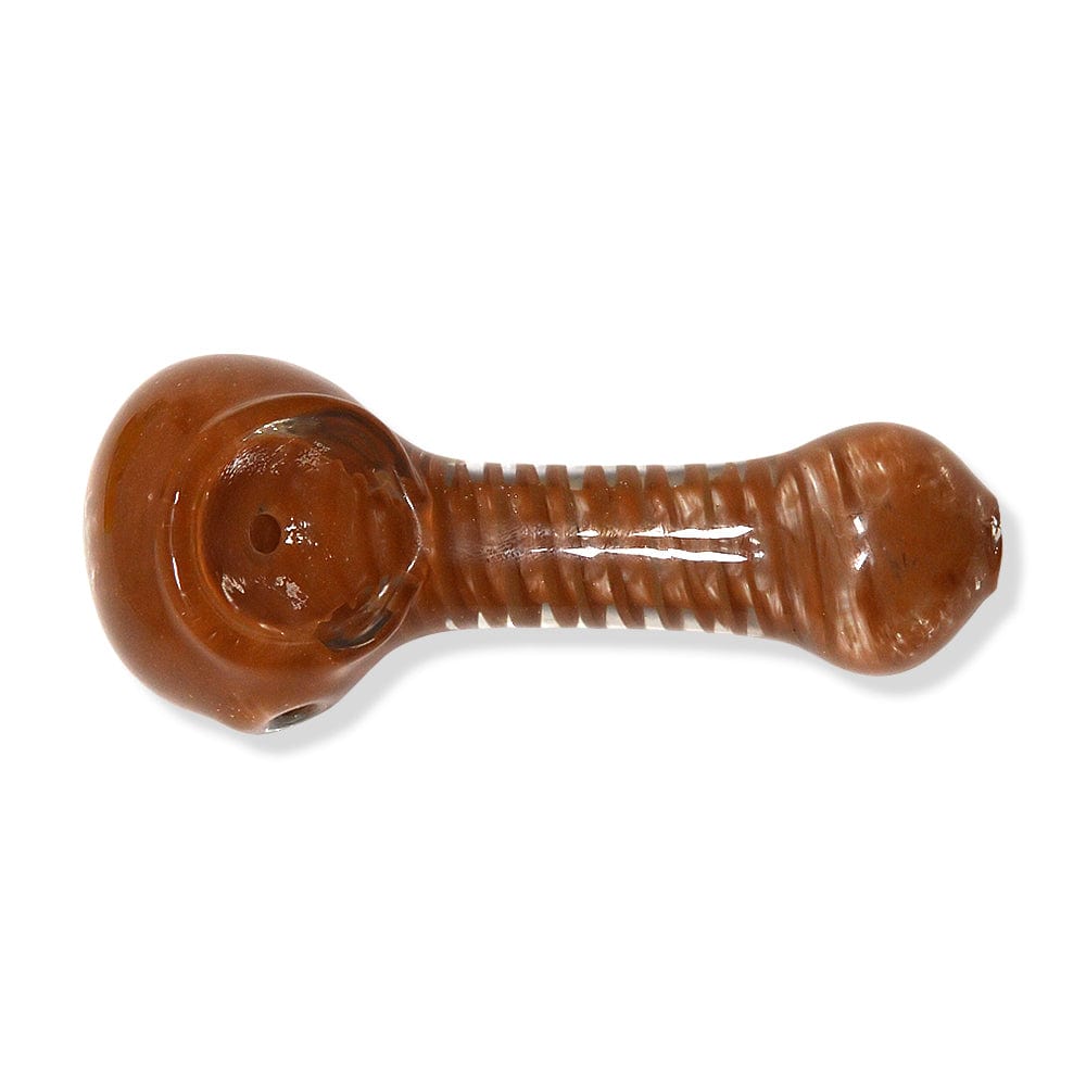 Eightvape Alternatives Full-Colored Glass Hand Pipe w/ Striped Inlay Accent